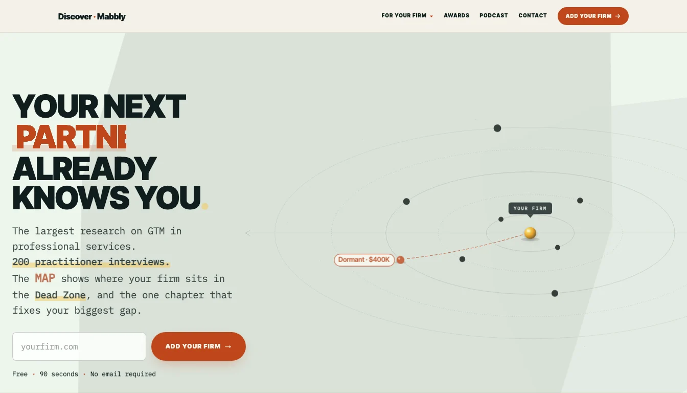 Preview of the Discover Mabbly website