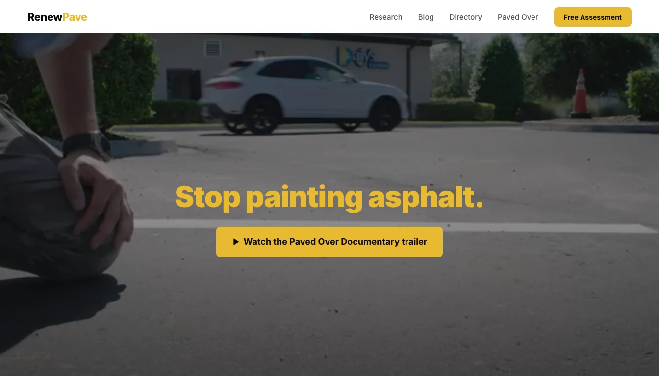 Preview of the RenewPave website
